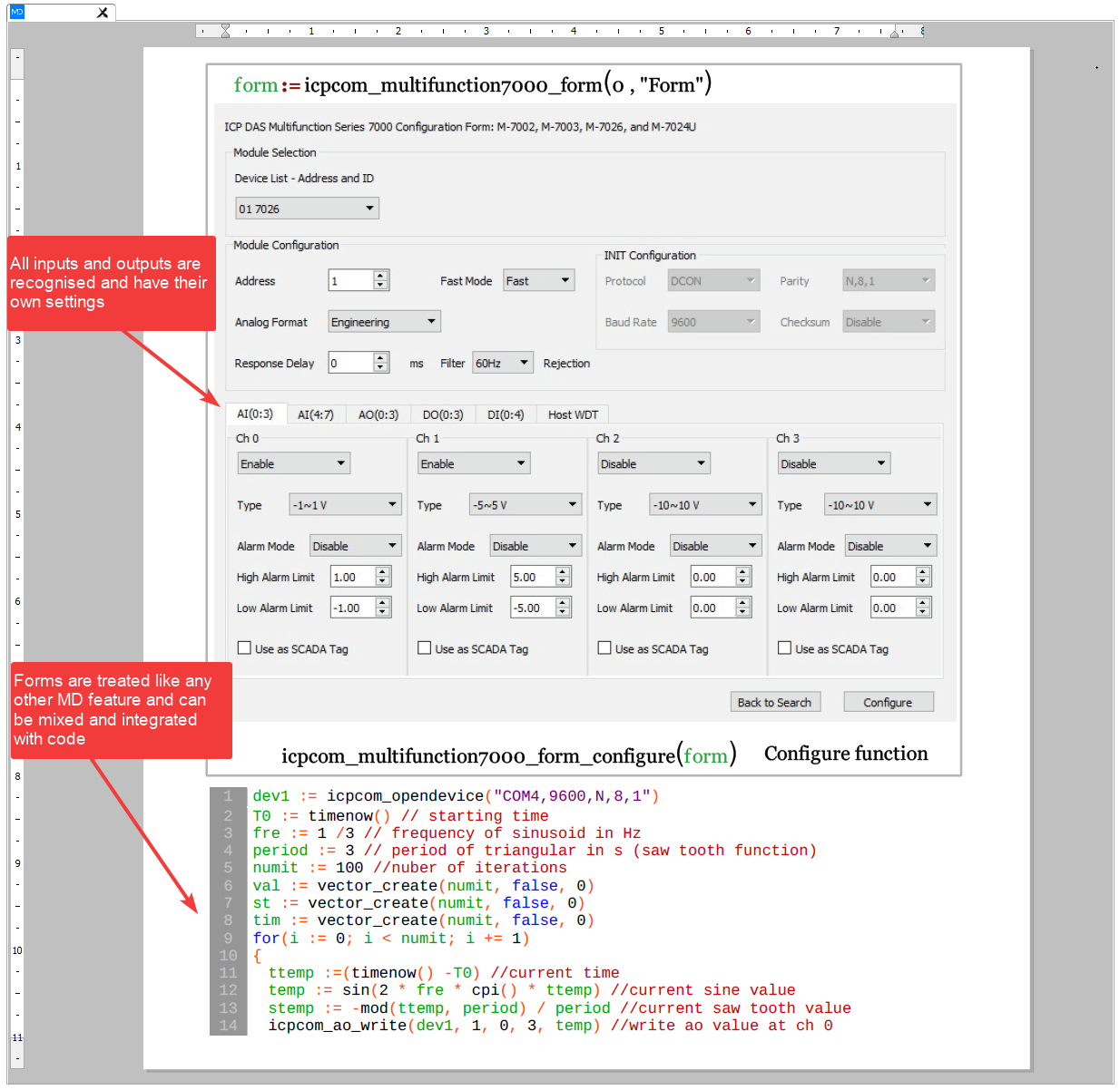 config form document